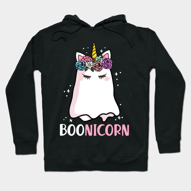 Halloween Boonicorn - Unicorn Ghost - Girls Gift Hoodie by biNutz